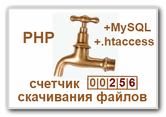 Счетчик скачиваний файлов на PHP Счетчик скачиваний файлов на PHP с использованием htaccess и MySQL